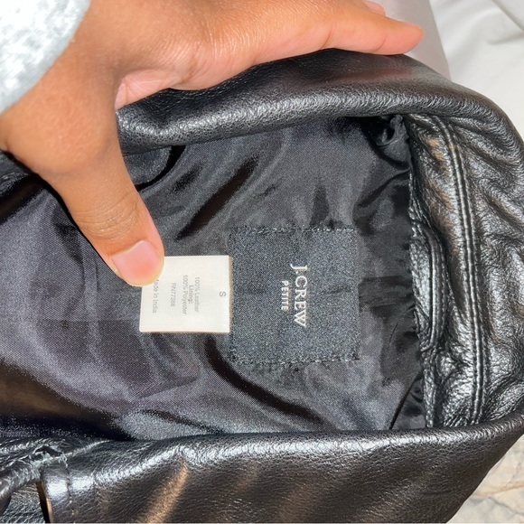 COPY - J Crew Black Leather Jacket - Picture 4 of 5
